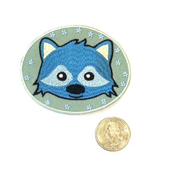 Raccoon Iron-On Applique Patch - 2.5 Inch Animal Embroidered Badge For Hats & Jackets